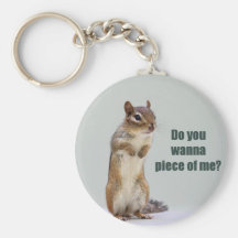 Funny Chipmunk Picture Keychain