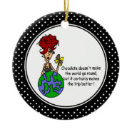 Funny Chocolate Humor Christmas Ornament ornament