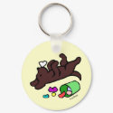 Funny Chocolate Labrador keychains