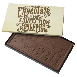 Funny Chocolate Rejection Cure 2 Pound Milk Chocolate Bar Box