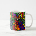 Funny Christmas Animals Abstract Art Original Mug