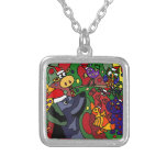 Funny Christmas Animals Abstract Art Original Necklaces