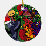 Funny Christmas Animals Abstract Art Original Christmas Ornaments