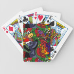 Funny Christmas Animals Abstract Art Original Playing Cards