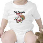 infant_creeper - Buy this funny Christmas gift featuring a fat Santa Claus, carrying his sack of Christmas toys, with the funny caption, Fat People Rule!: Sizes s,m,l,xl Available colors: white