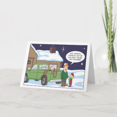 Funny Christmas card, deer hunting humor