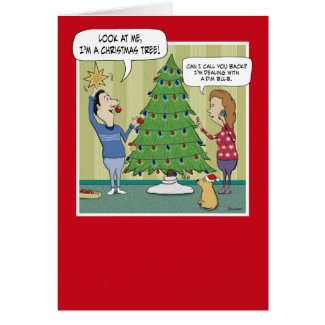 Funny Christmas card: Dim Bulb