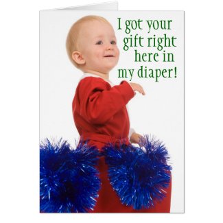 Funny Christmas card from the baby