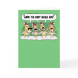 Funny Christmas card: Hairy Angels