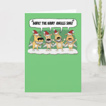 Funny Christmas card: Hairy Angels