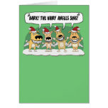 Funny Christmas card: Hairy Angels