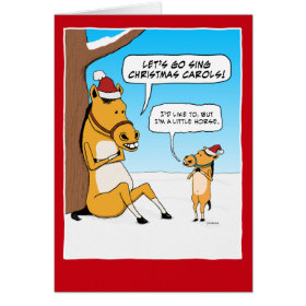 Funny Christmas Card: Little Horse Greeting Card