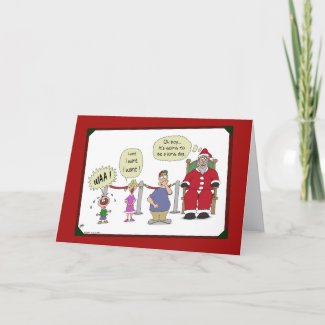 Funny Christmas Card: Long Day card