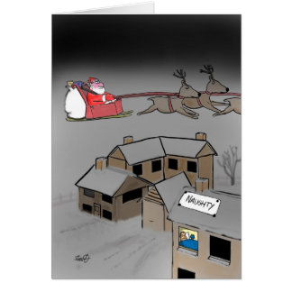 Funny Christmas Card: Naughty or Nice.