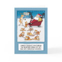 Funny Christmas card: Sleigh Cats