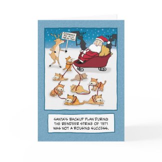 Funny Christmas card: Sleigh Cats card