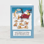 Funny Christmas card: Sleigh Cats
