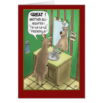 Funny Christmas Cards: All-Nighter cards