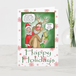 Funny Christmas Cards: Bar Hopping card