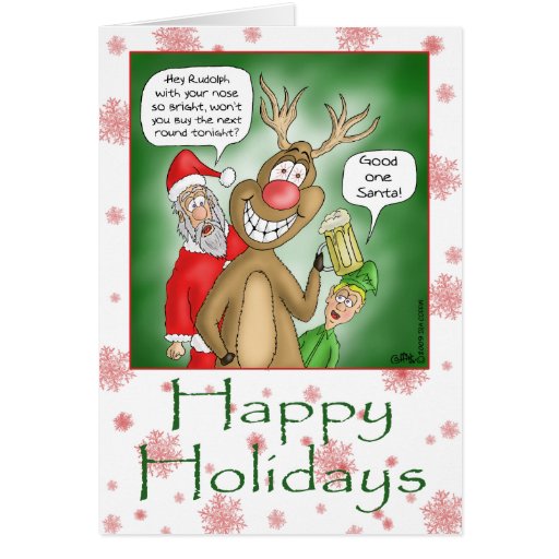 Funny Christmas Cards: Bar Hopping