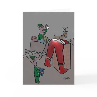 Funny Christmas Cards: Cheeky Elves by bad_Onions