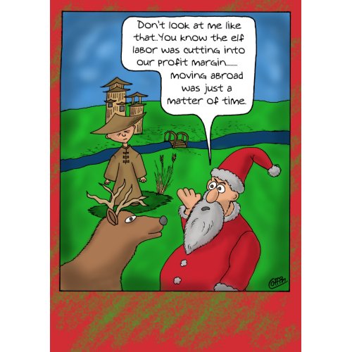 Funny Christmas Cards: Christmas Abroad card