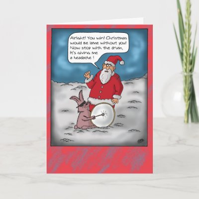 Funny Christmas Cards: Christmas Drums