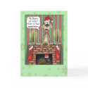 Funny Christmas Cards: Guard Dog on Duty card