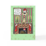 Funny Christmas Cards: Guard Dog on Duty