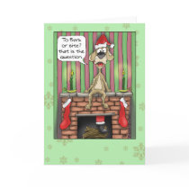 Funny Christmas Cards: Guard Dog on Duty by nopolymon Funny Christmas Cards: Guard Dog on Duty