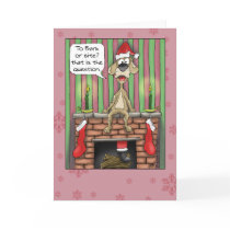 Funny Christmas Cards: Guard Dog on Duty