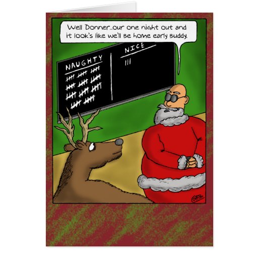 Funny Christmas Cards Naughty And Nice Card Zazzle