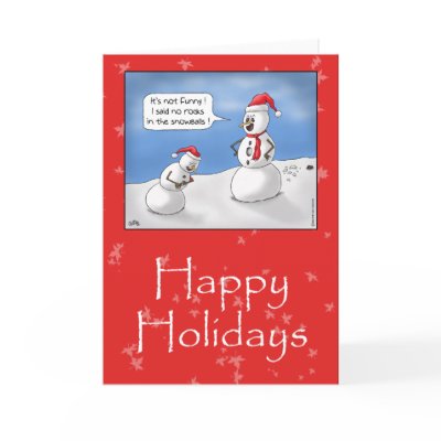Funny Christmas Cards: No Rocks! by nopolymon