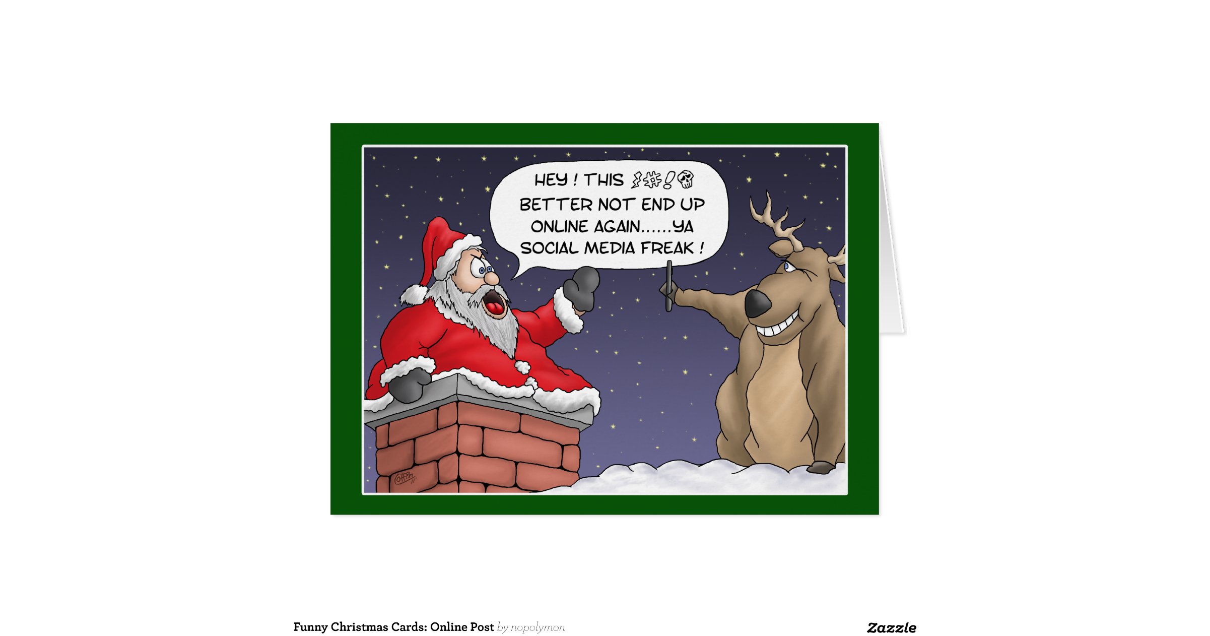 Funny Christmas Cards Online Post  Zazzle