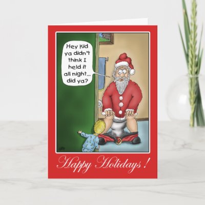 Funny Christmas Card Photos on Funny Christmas Card With A Cartoon Of An Exchange Between A Curious