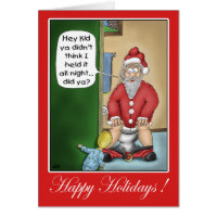 Funny Christmas Cards: Pit Stop Greeting Card
