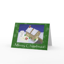 Funny Christmas Cards: Pitched Roofs