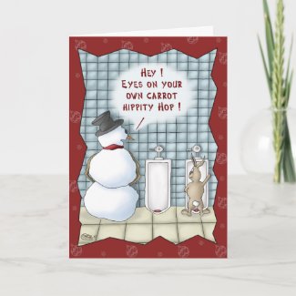 Funny Christmas Cards: Privacy Please card