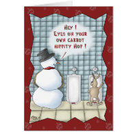 Funny Christmas Cards: Privacy Please Greeting Card