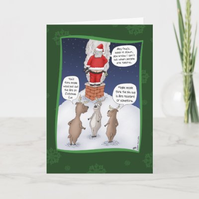 Funny Christmas Cards: Put the Fire Out