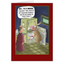 Funny Christmas Cards: Raiding the Fridge cards
