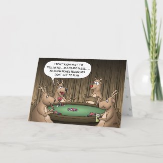 Funny Christmas Cards: Reindeer Games card