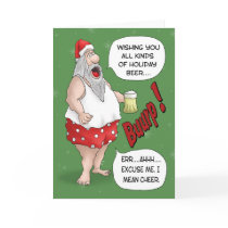 Funny Christmas Cards: Santa Relaxed