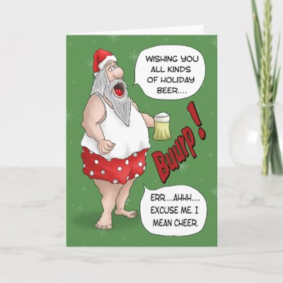 Funny Christmas Cards: Santa Relaxed