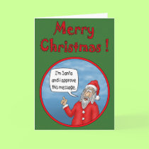 Funny Christmas Cards: Santa’s Approval