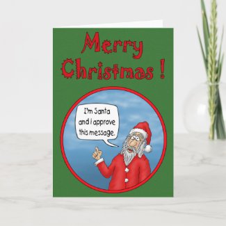 Funny Christmas Cards: Santa’s Approval card