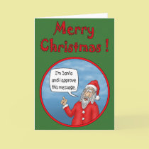 Funny Christmas Cards: Santa’s Approval by nopolymon Funny Christmas Cards: Santa’s Approval