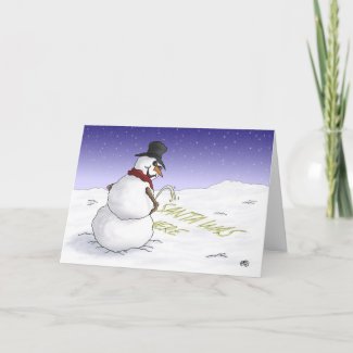 Funny Christmas Cards: Santa was here card