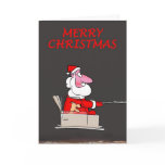 Funny Christmas Cards:Santa's little yelper