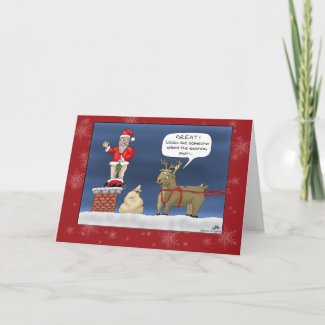 Funny Christmas Cards: Spiked the Eggnog card